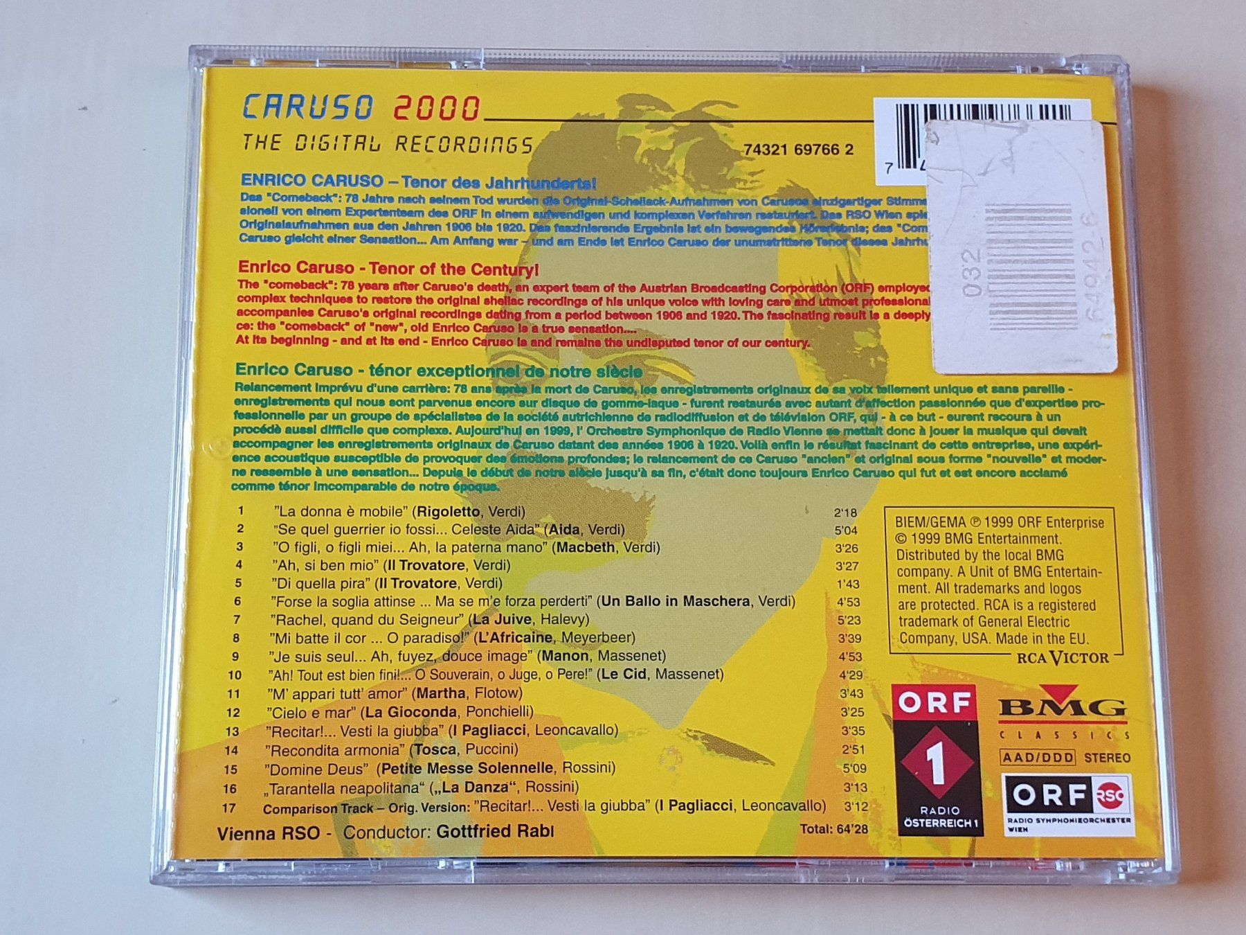 CD: Caruso 2000 The Digital Recordings – Usato da Stansstad venduto da collectorsshop 1