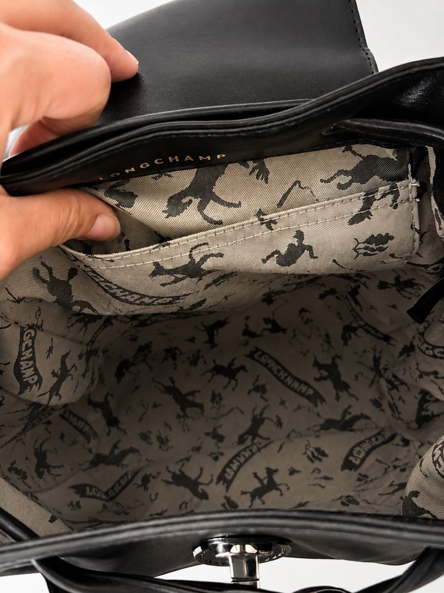 Longchamp Zaini: Longchamp Black Leather Backpack - Used, Great Condition! – Usato da Fribourg venduto da aix_fs82 4