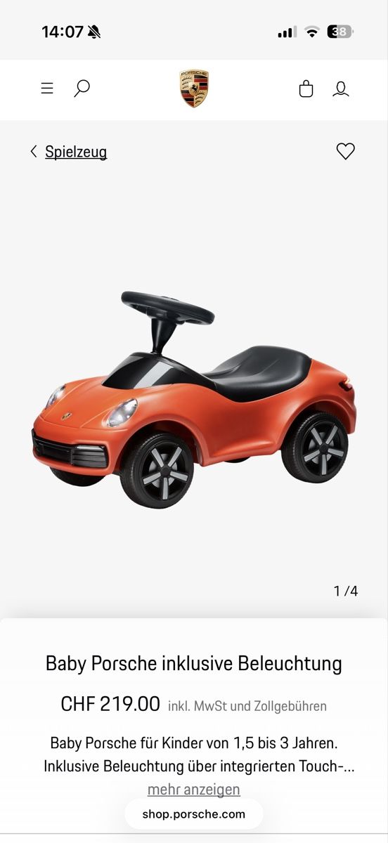 Veicoli per bambini: Baby Porsche car red  – Usato da Meilen venduto da myc_h9kw 3