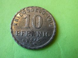 Dt. Reich  Bochum 1918, 10 Pfennig, Notgeldmünze
