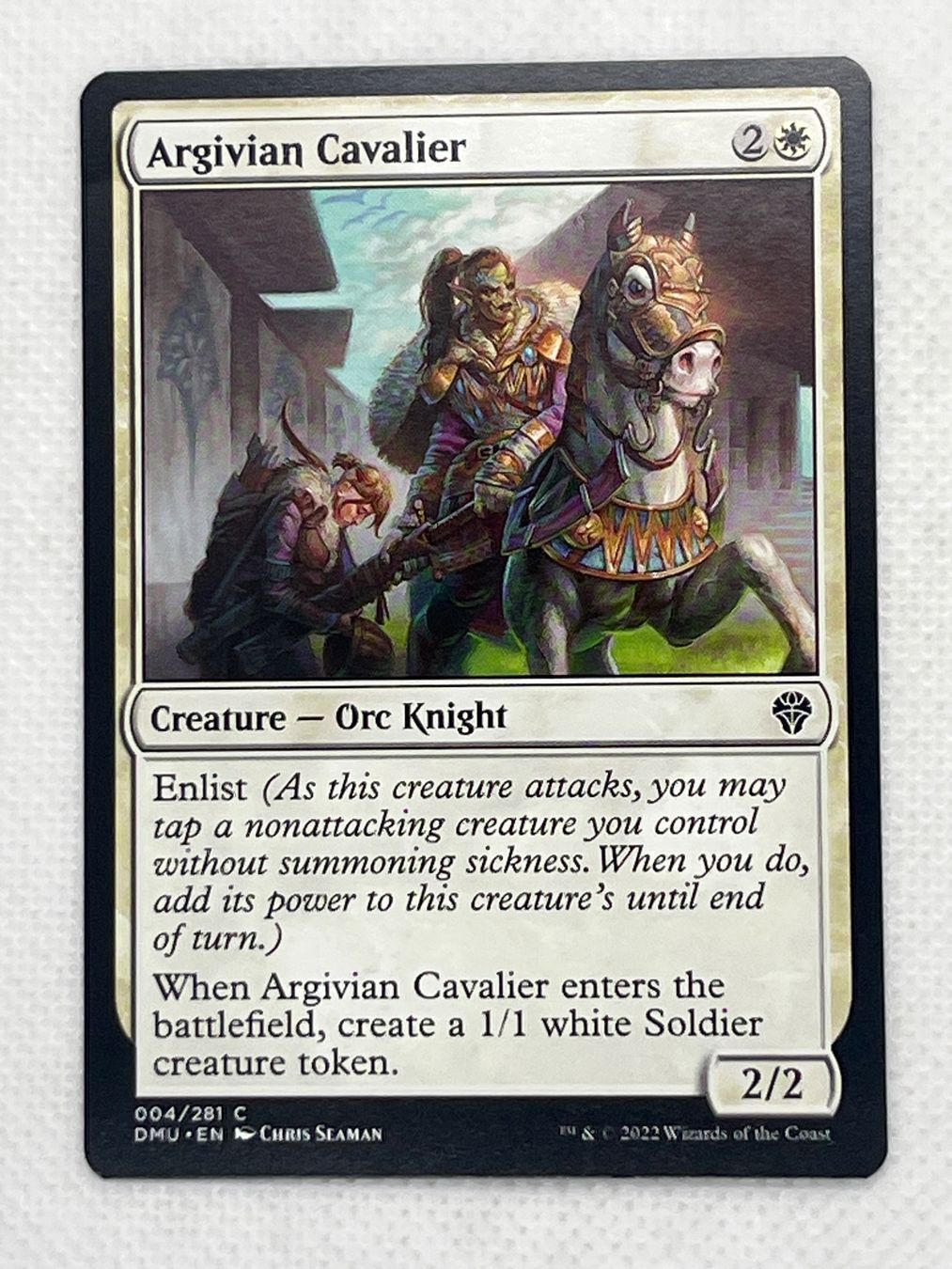 Magic The Gathering Sammelbilder & Trading cards: MTG Argivian Cavalier DMU 4 Englisch Common – Gebraucht aus Hinterkappelen von Kim1992