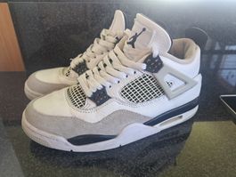 Air Jordan 4 Retro Weiss/Grau Turnschuhe Grösse 39
