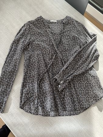 Schicke Damenbluse Gr. 38 Camicettasnob schwarz weiss Muster
