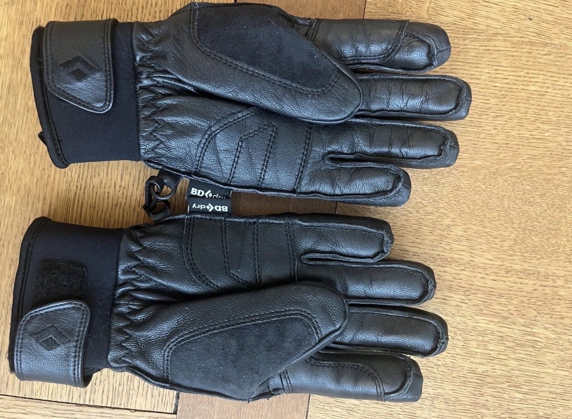 Black Diamond Guanti & manicotti: Black Diamond Handschuhe Leder schwarz – Usato da Zürich venduto da wie_r6sx 1