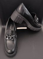 Catwalk Damen Loafer  Schwarz mit Kette | Gr. 38