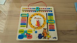 Holzuhr Kalender Die Maus Thomas-Spielzeug - Lernuhr