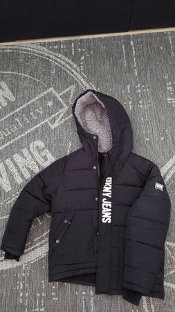 Kinder Winterjacke Grösse ca.140 US 7 schwarz wie neu