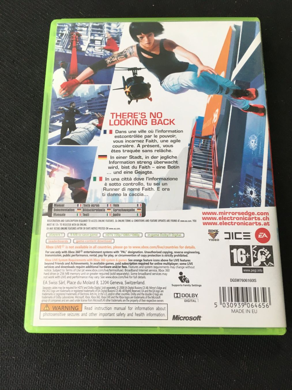 Microsoft Giochi: Mirror's Edge - Xbox360 – Usato da St.Gallen venduto da Punktchen01 1