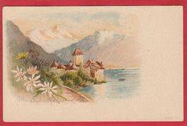 CHÂTEAU DE CHILLON, LITHO, EDELWEISS
