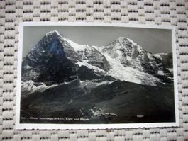 Kleine Scheidegg Bahnhof mit Eiger und Mönch AK ungelaufen