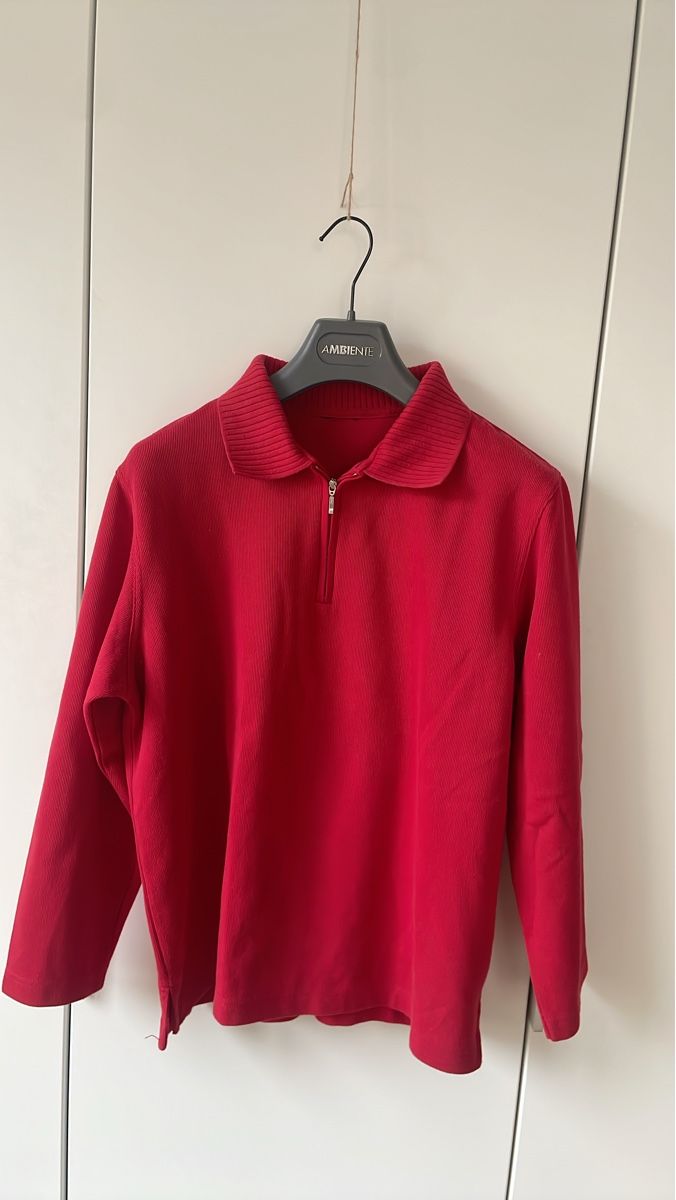Maglioni & Felpe: Roter Strickpullover mit Reissverschluss, Gr. M – Usato da Basel venduto da lea_d56l