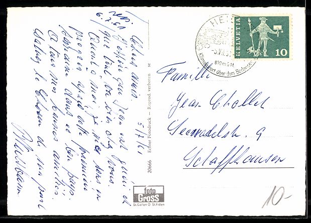 Ansichtskarten: AK Wolfhalden, Ausblick mit Bodensee – Gebraucht aus Berlin von bartko-reher 1
