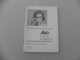 Buch /Heft Gebrauchsanweisung Leitz Leica - Kamera 1931 Foto