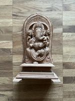 Indische Holzschnitzerei, Figur Ganesha, 19 cm