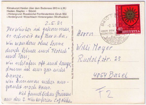 Cartes postales: Heiden – D'occasion à Binningen par Mountainrider 1