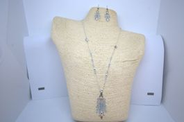 Elegantes Schmuckset aus Sterling Silber mit Aquamarin –NEU