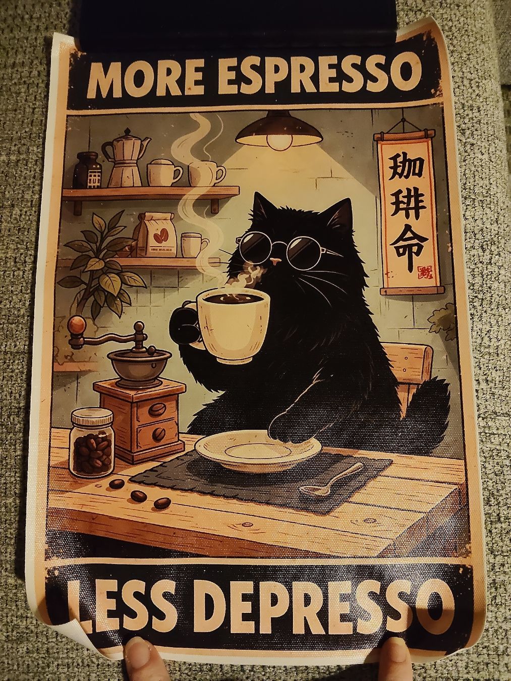 Poster & Bilder: Affiche décorative chat noir More Espresso – Neu (gemäss Beschreibung) aus Ecublens VD von hel_t5v7