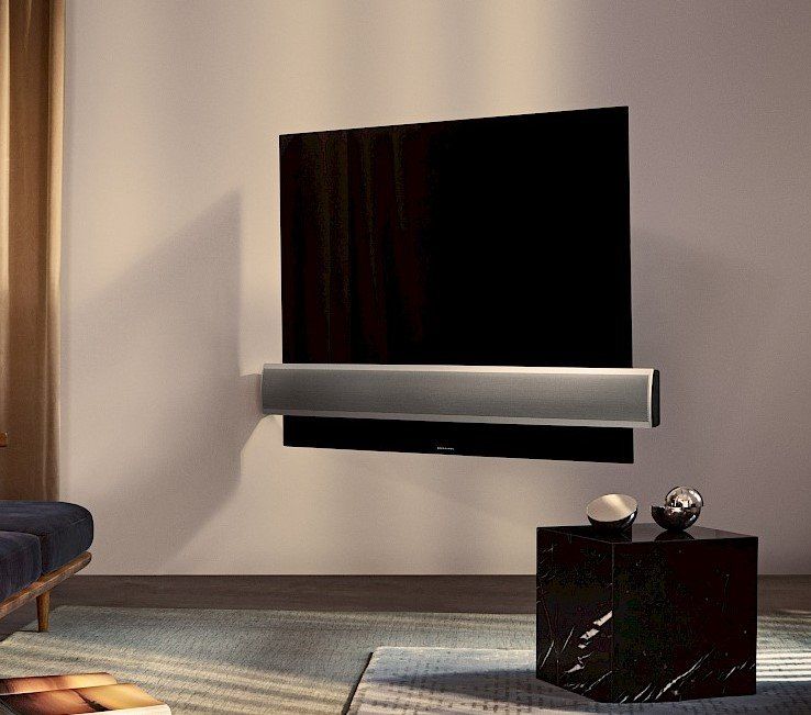 Cache Enceinte Avant Argenté Pour Bang & Olufsen Beovision Eclipse 65, Modèle 1607960