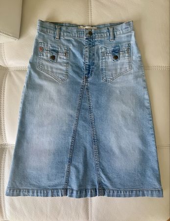 Gently Used Blue Denim Skirt, Size XS