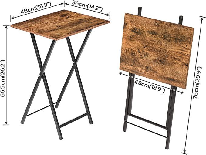 Tavoli: 2er Set Beistelltisch Klappbar Tray Sofatisch tabletttisch – Nuovo e nell'imballaggio originale da Zürich venduto da Novamart 2
