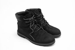 Timberland Black Leather Boys Boots - US Size 3 EU 35