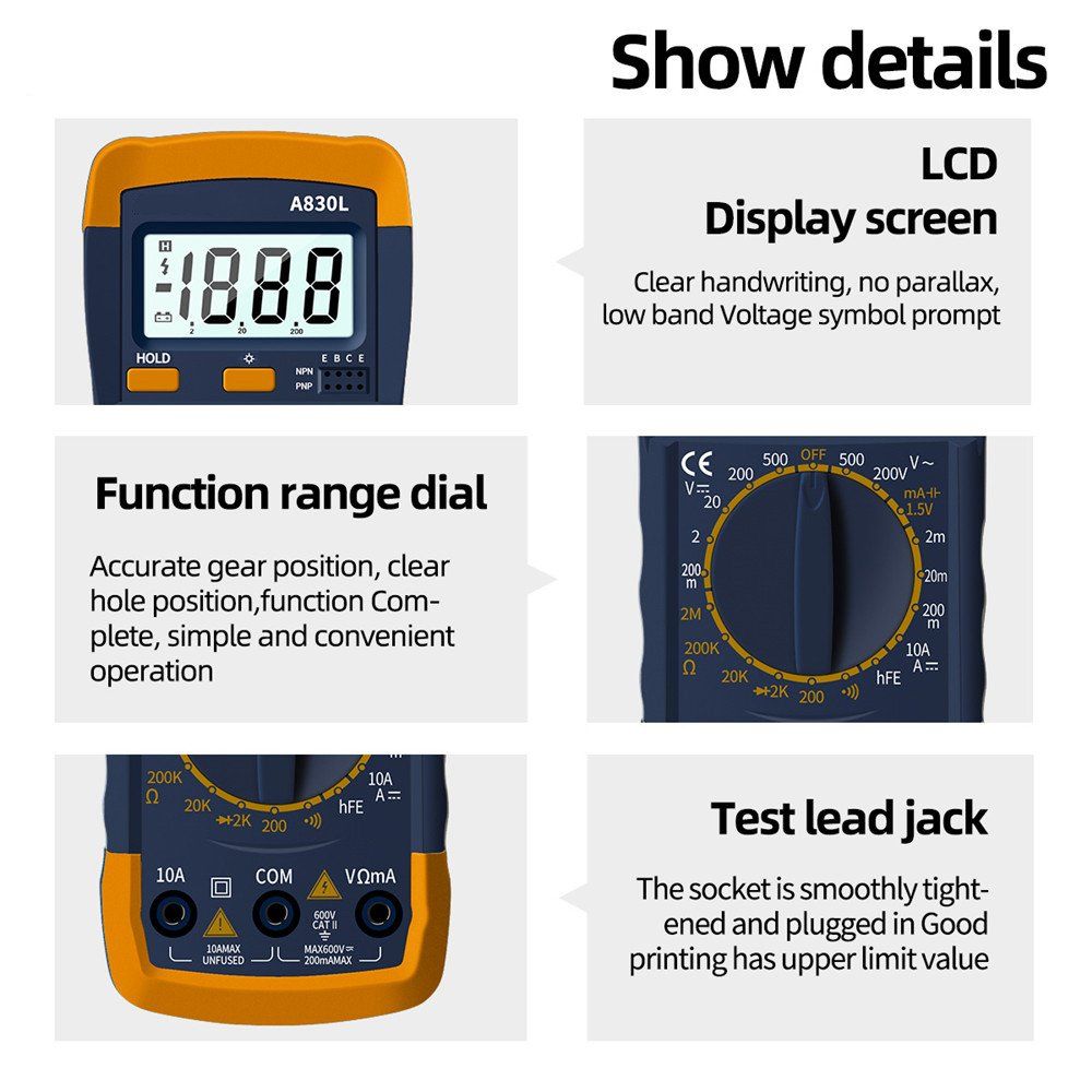 Misurare: Digital-Multimeter LCD Amperemeter – Nuovo e nell'imballaggio originale da Uerkheim venduto da Kaufoption 5