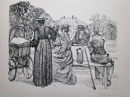 PAUL BODMER LITHOGRAPHIE SIGNIERT