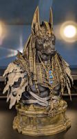 Hand Painted Anubis Bust 220mm | Egyptian Guardian |