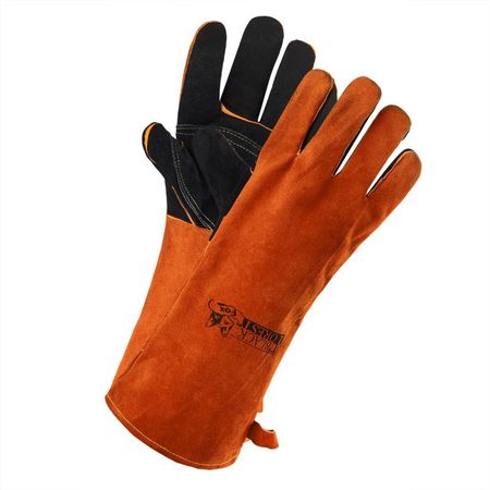 BLACK FOREST FOX PRO 300 Leder Aramid Grillhandschuhe Orange