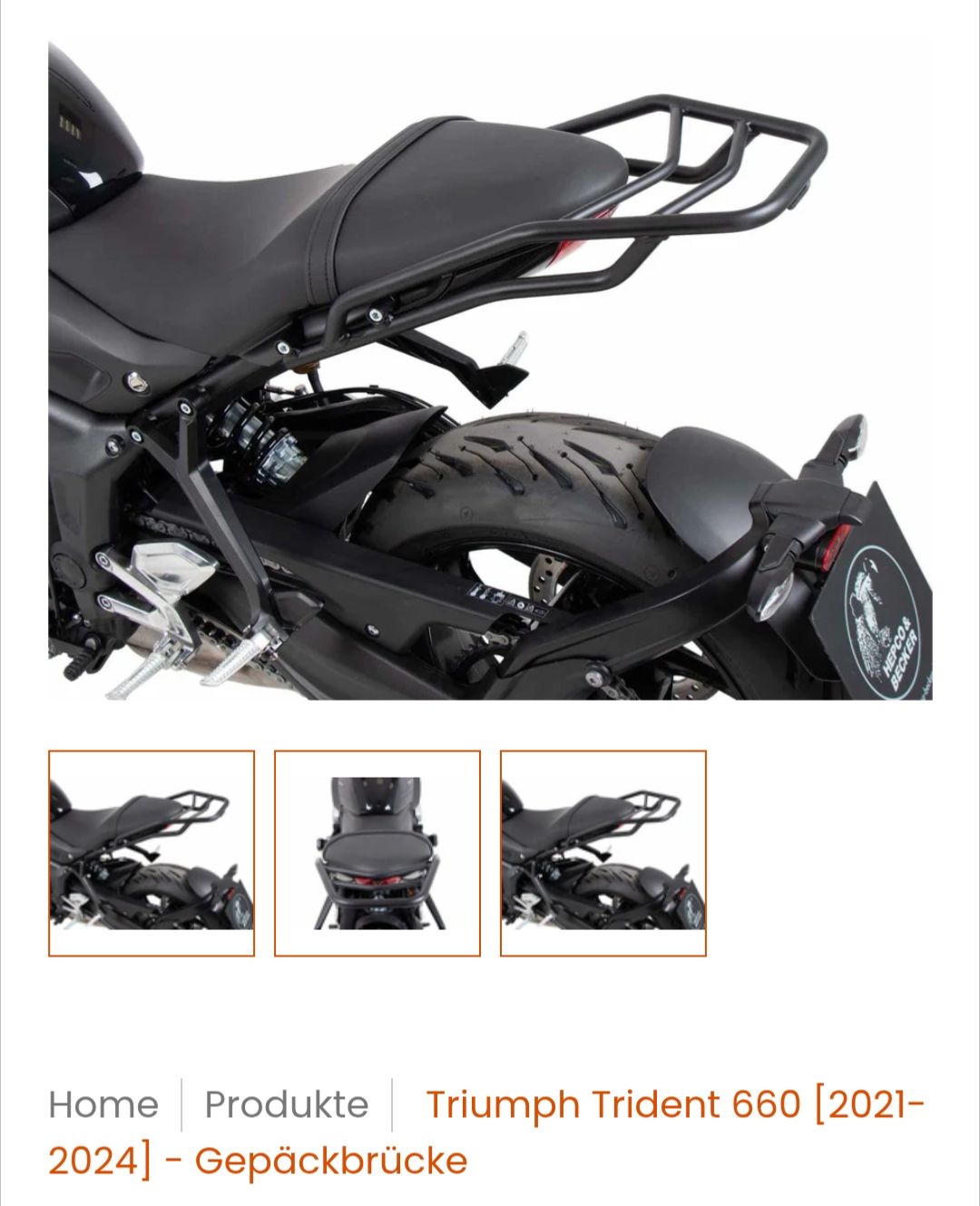Hepco & Becker Tutti i ricambio per moto: Porte-baggage Triumph Trident – Nuovo (secondo la descrizione) da Epalinges venduto da HectorMoreno