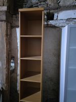 Bücherregal Holzoptik mit Fächern gebrauchter Zustand