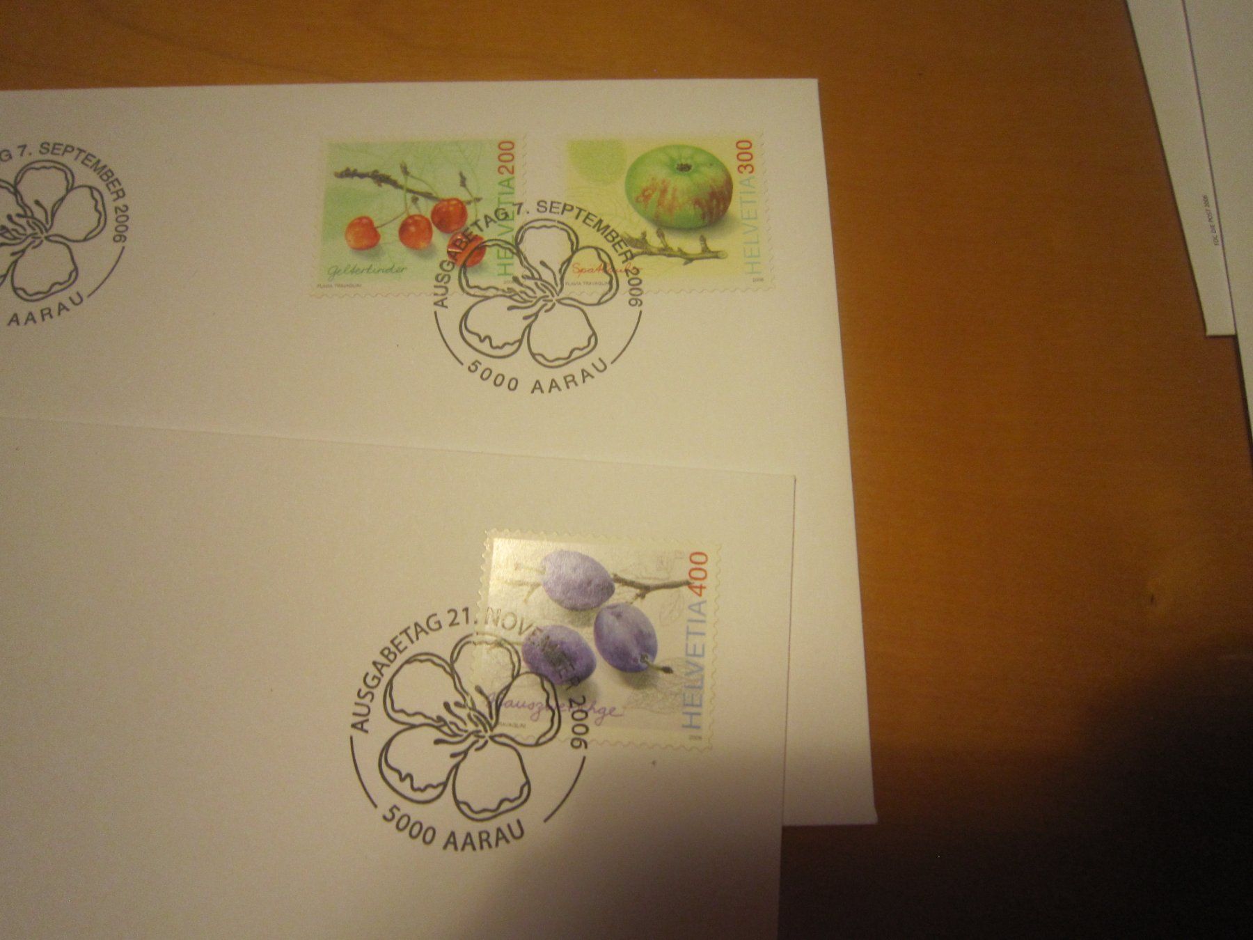 Alle Briefmarken: CH 2006 FDC Früchte 2 Briefe AB NUR 75 RP – Gebraucht aus Gordola von Polentaefung 3