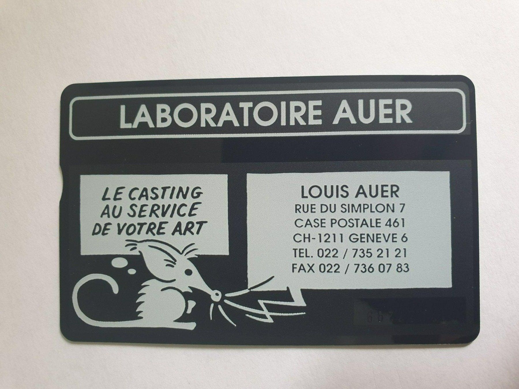 Telefon- & Taxkarten: Laboratoire Auer - 100ex / ungebr. – Gebraucht aus Rain von chesz 1