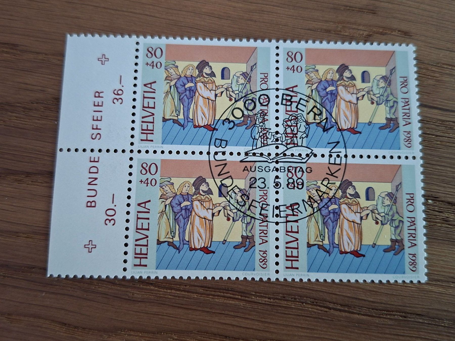 Tutti i francobolli: 4er Blocks: Pro Patria 1989 – Nuovo (secondo la descrizione) da Hinterkappelen venduto da 1399 6