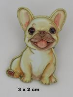 Ansteck Pin - FRENCHY - Emaille - Goldfarben - 3x2cm