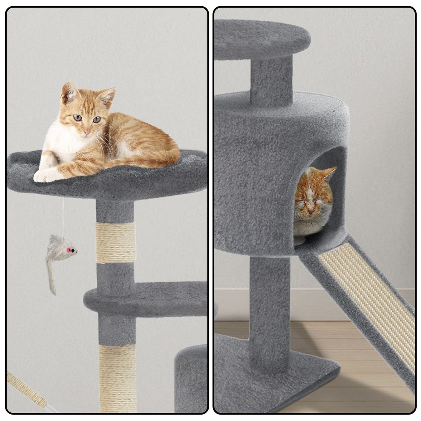 Arbres à chats: Stabiler Kratzbaum Katzenbaum Kletterbaum mit Plattformen – Neuf avec emballage d'origine à Zürich par NovaDen 6