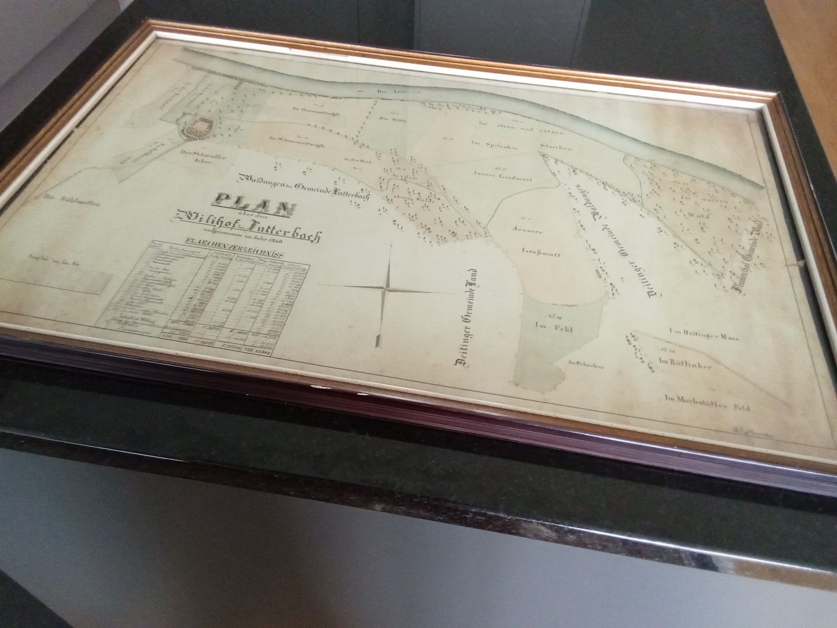 Cartes géographiques & atlas: LANDKARTE :PLAN WILIHOF LUTTERBACH 1848 – D'occasion à Muri BE par Alk