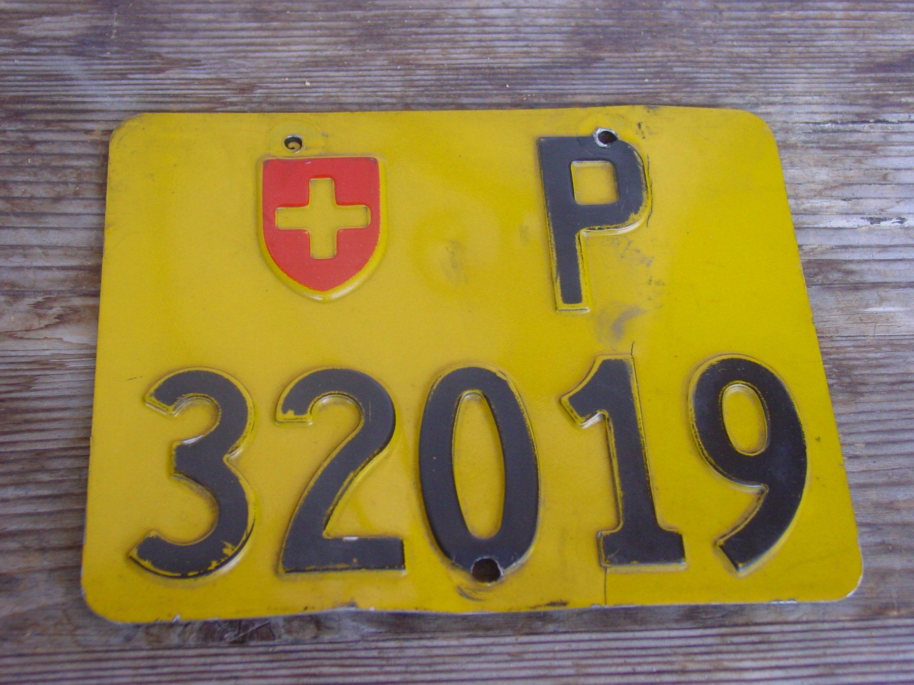Insegne: PTT Paggio Mofa Nummer 32 019 – Usato da Ursenbach venduto da overlord-shop