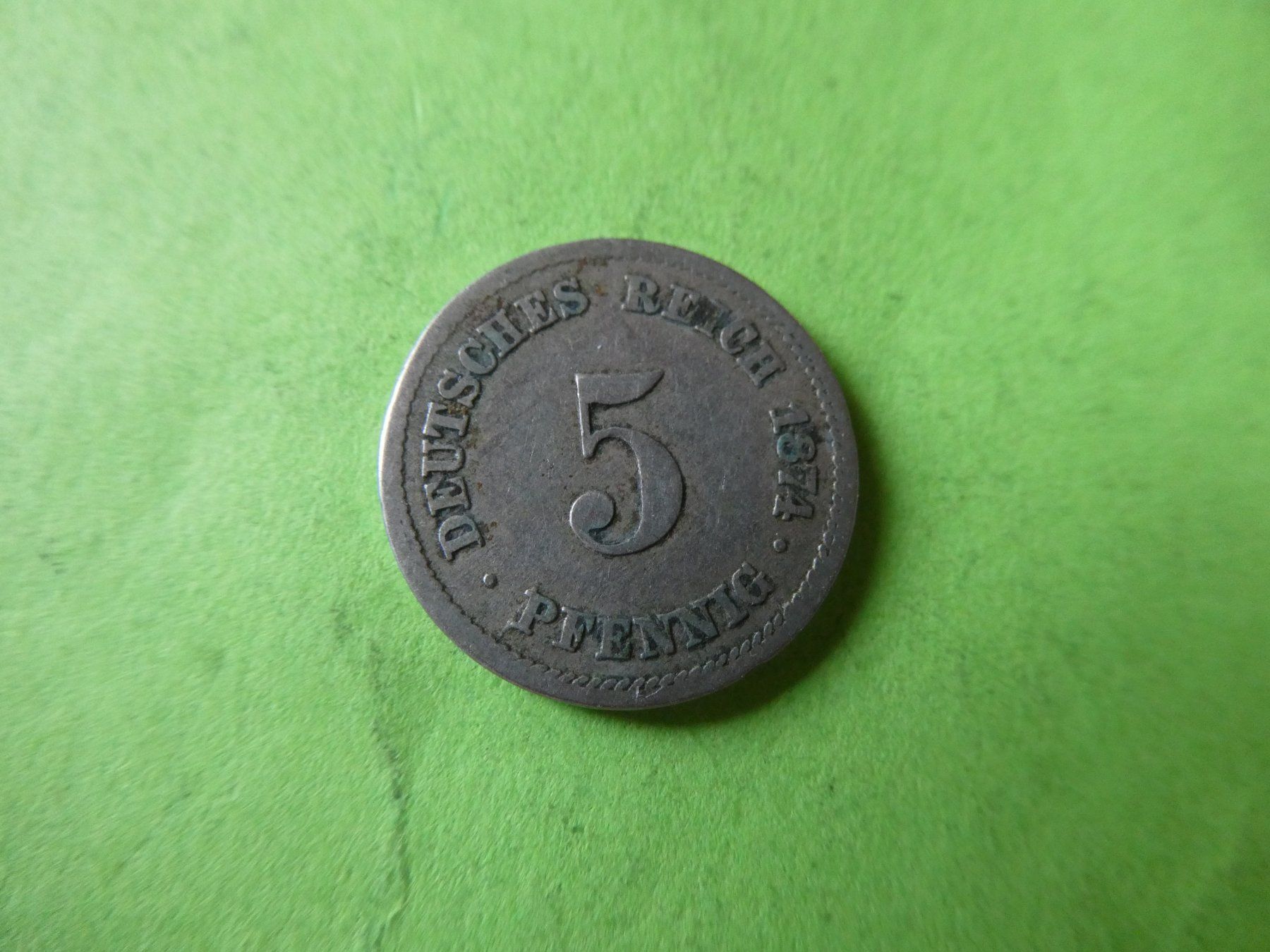 Tutti le monete: Dt. Reich 1874 A, 5 Pfennig – Usato da Hinterforst venduto da Rohusri