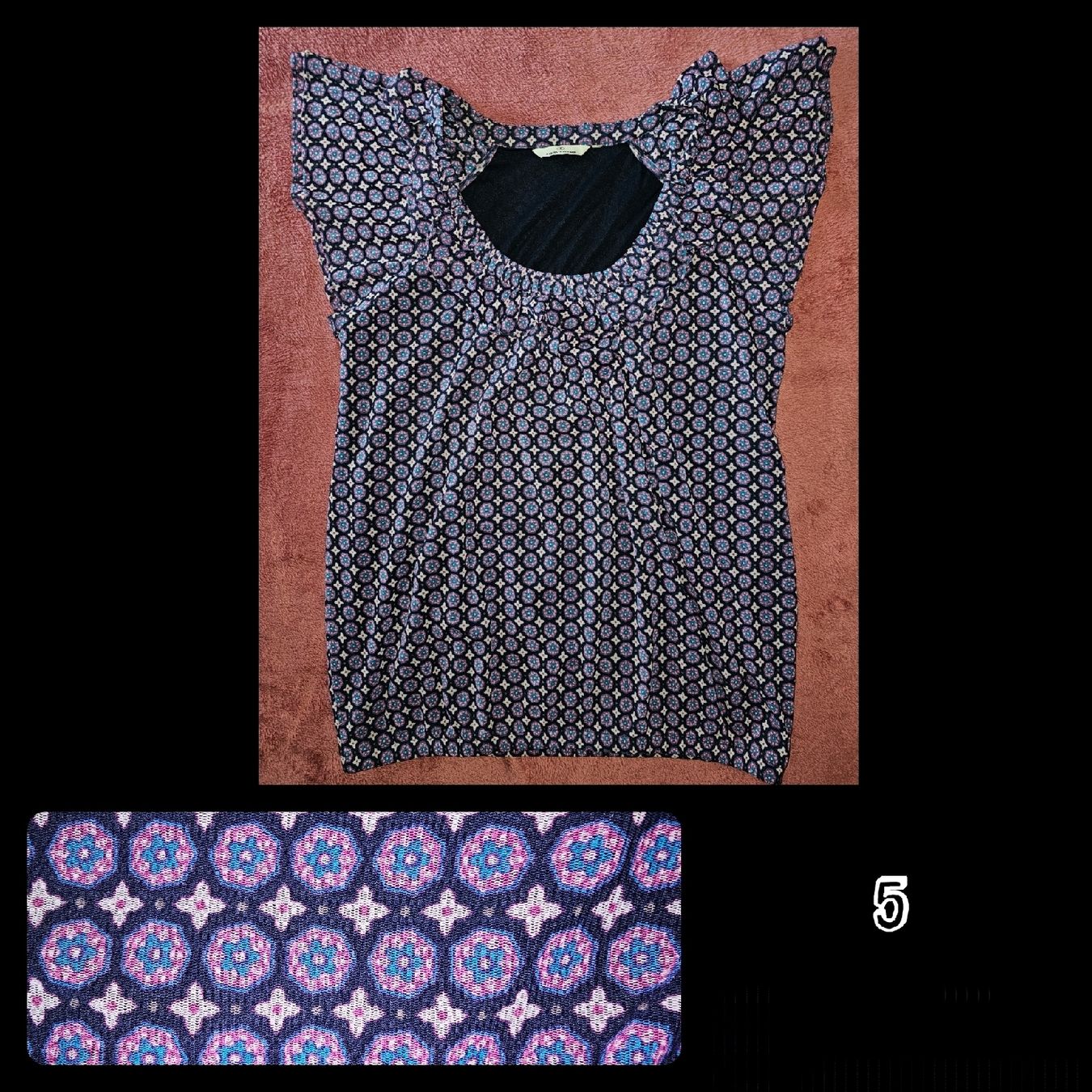 Tom Tailor Tops: Top, dunkelblau-pink, Tom Tailor, XL, NEU – Neu (gemäss Beschreibung) aus Heiden von Taronia
