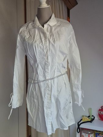 Blusenkleid H&M Divided weiss Grösse 42 neuer Zustand
