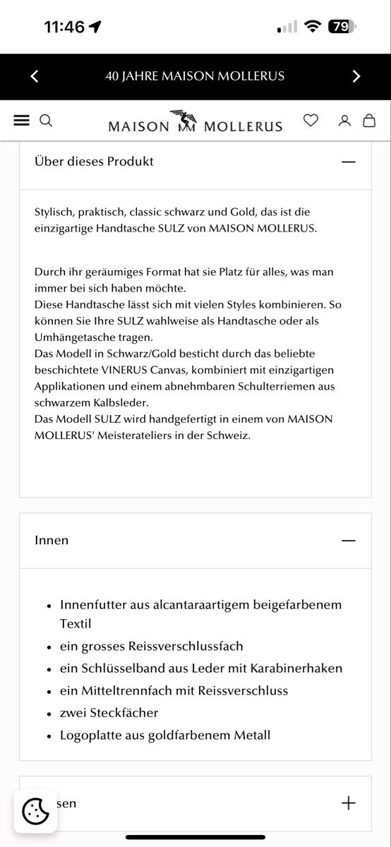 Maison Mollerus Borse da donna: MAISON MOLLERUS Tasche SULZ, NEU! – Nuovo (secondo la descrizione) da Lenzburg venduto da Natric1969 5