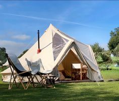 Ensemble complet Glamping avec tente dôme en coton 5m