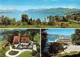 Gruss aus AU ZH 1971, schöne antike Postkarte SCHIFF-O