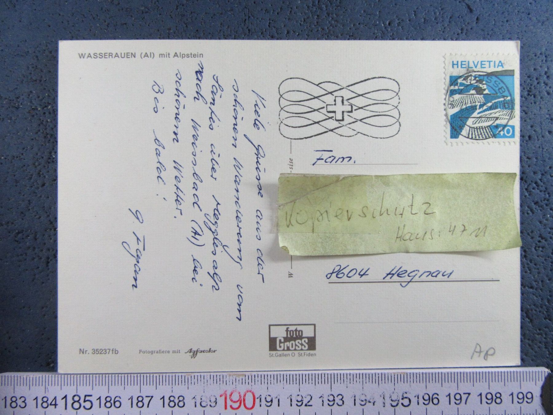 Cartoline postali: WASSERAUEN APAI AK ALPSTEIN – Usato da Ettingen venduto da Hausi4711 1