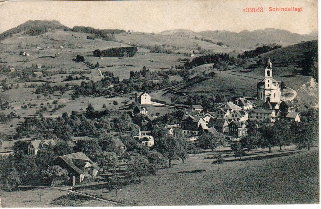 Ansichtskarten: Schindellegi 1909 – Gebraucht aus Wolhusen von Curver9