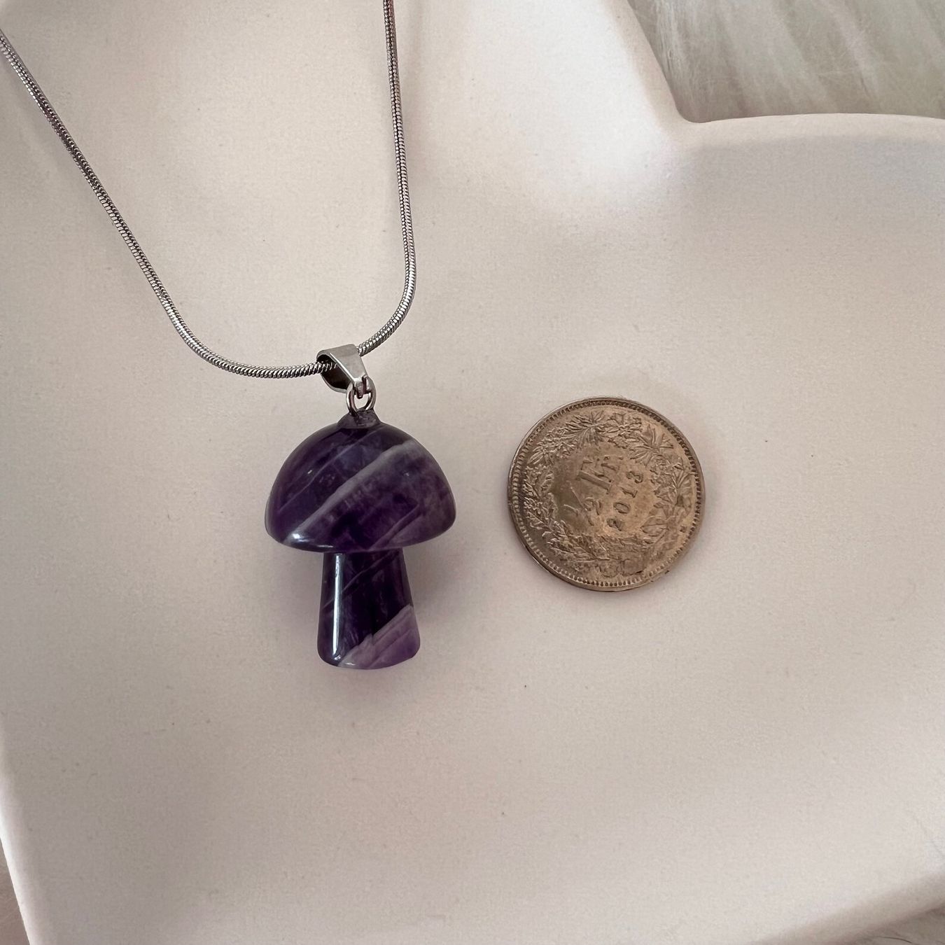Ciondoli: Pendentif champignon en améthyste – Nuovo e nell'imballaggio originale da Pully venduto da sunaddict 1