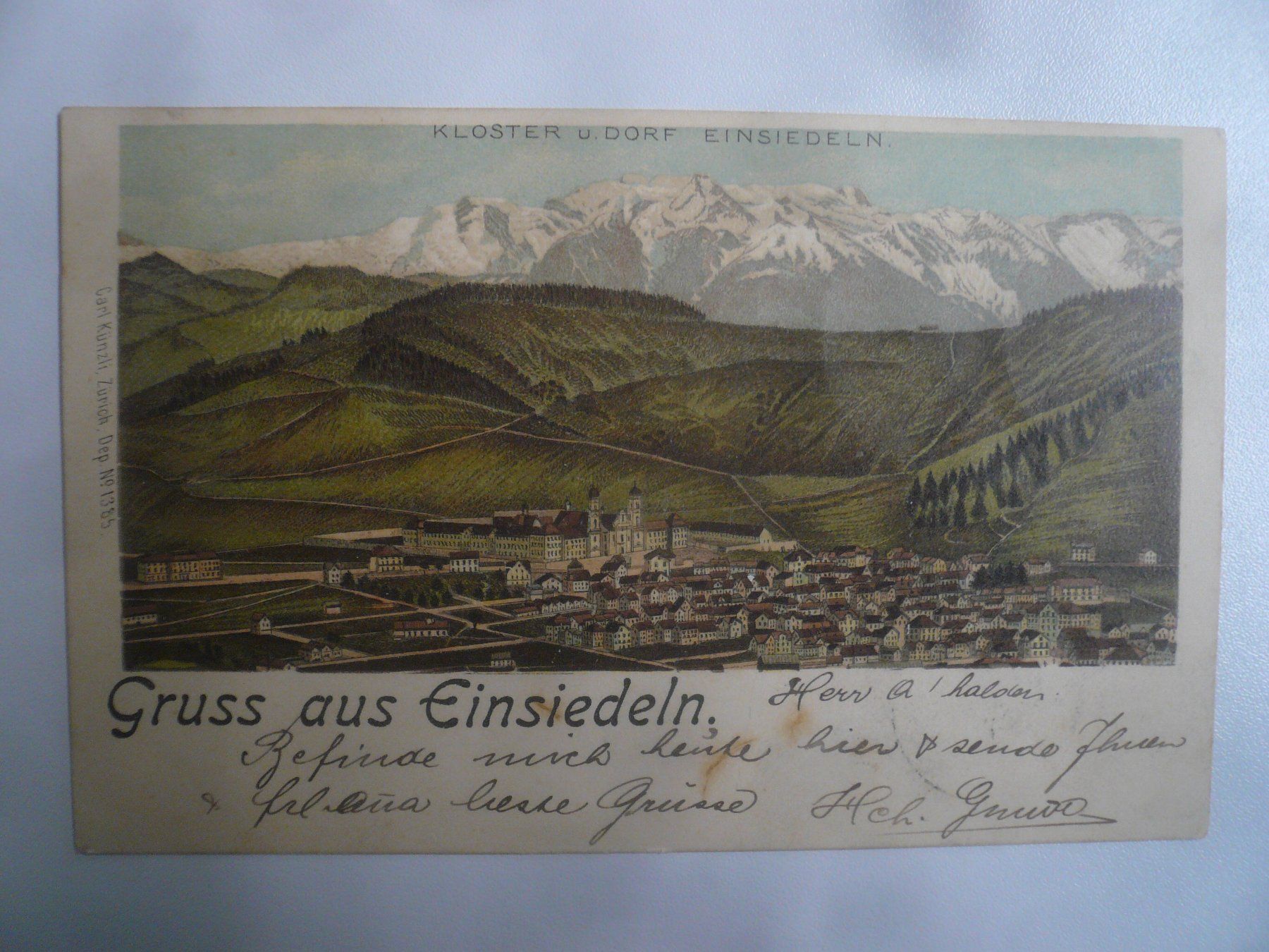 Cartoline postali: farbigeLithoAK  EINSIEDELN – Usato da Oberhofen am Thunersee venduto da luuping99