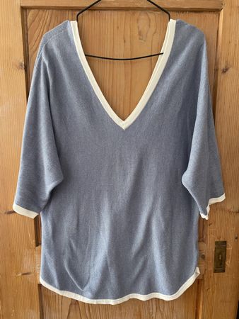 Leicher Sommer Pullover Damen V-Ausschnitt SET, M