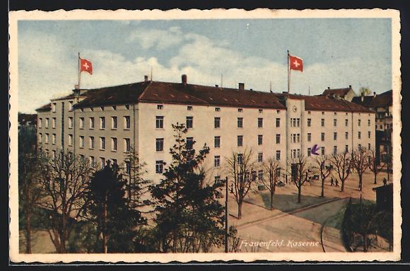 Ansichtskarten: Frauenfeld, Kaserne mit Strasse aus der  – Gebraucht aus Berlin von bartko-reher
